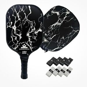 Kingberson Black and White Pickleball Paddle Set